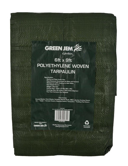 Green Tarpaulin Groundsheet waterproof polyethene