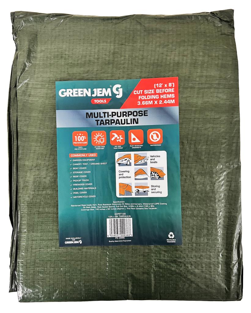 Green Tarpaulin Groundsheet waterproof polyethene