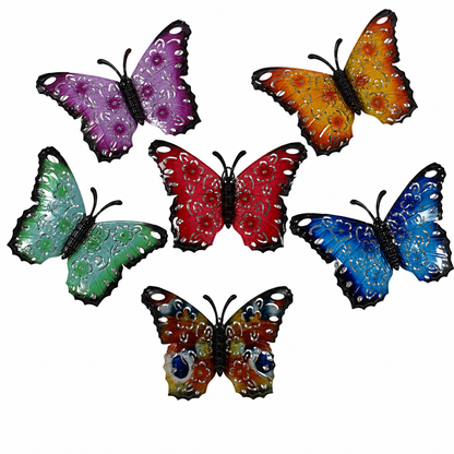 Metal butterfly Garden Ornament pack 0f 3