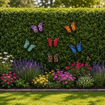 Metal butterfly Garden Ornament pack 0f 3