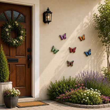 Metal butterfly Garden Ornament pack 0f 3
