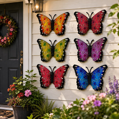Metal butterfly Garden Ornament pack 0f 3