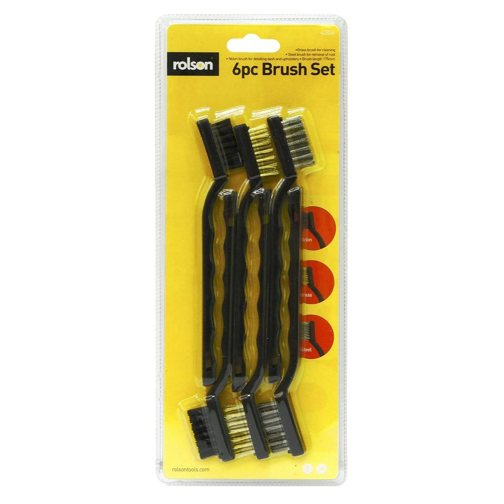 Wire Brush Set Rolson 42836 6pc
