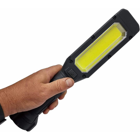 Rolson High Power Worklamp and torch with warning light (61590) ? rechargeable with adjustable stand and clamp Lighting