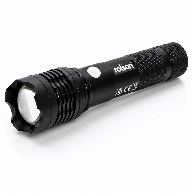 Rolson Compact 10W Rechargeable Torch ( 61477 )  800 Lumen Lighting