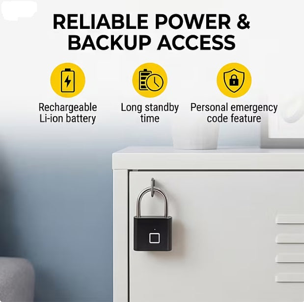 Rolson fingerprint padlock biometric