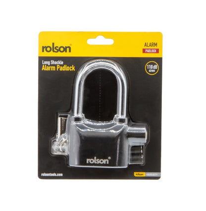 Long Shackled Alarmed Padlock 110db