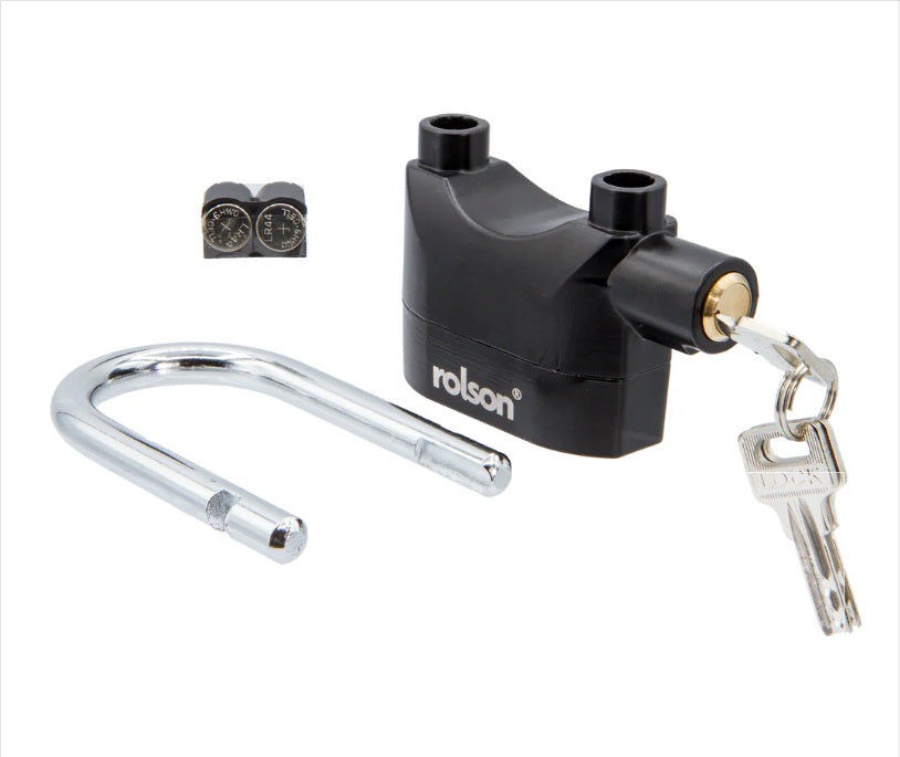 Long Shackled Alarmed Padlock 110db