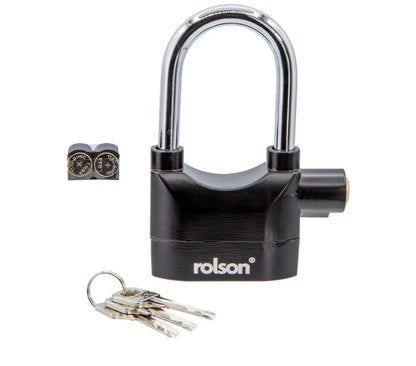 Long Shackled Alarmed Padlock 110db
