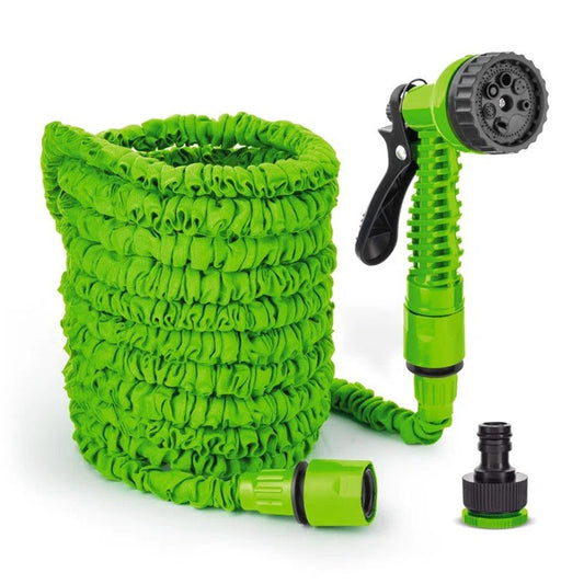 Expanding Hose pipe Garden Water Spray Gun Flexible Stretch Hosepipe 30m 100ft