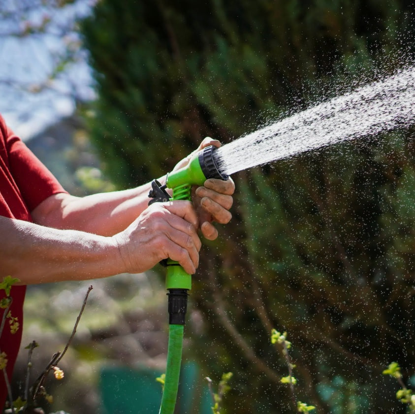Expanding Hose pipe Garden Water Spray Gun Flexible Stretch Hosepipe 30m 100ft