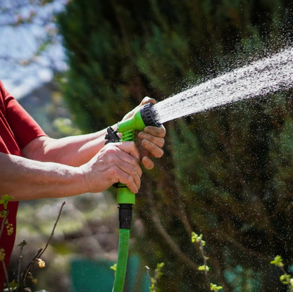 Expanding Hose pipe Garden Water Spray Gun Flexible Stretch Hosepipe 30m 100ft