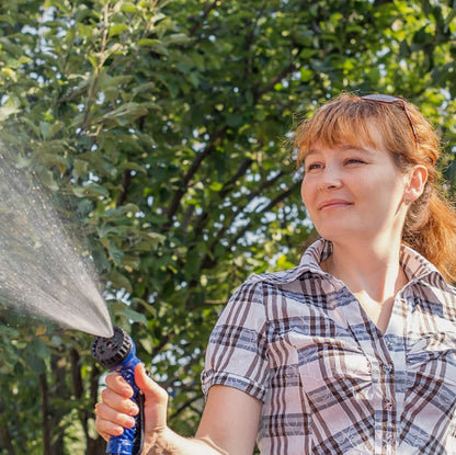 Expanding Hose pipe Garden Water Spray Gun Flexible Stretch Hosepipe 30m 100ft
