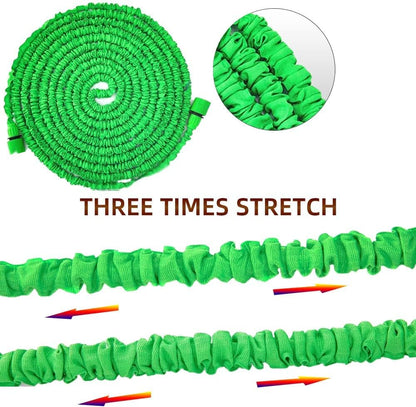 Expanding Hose pipe Garden Water Spray Gun Flexible Stretch Hosepipe 30m 100ft