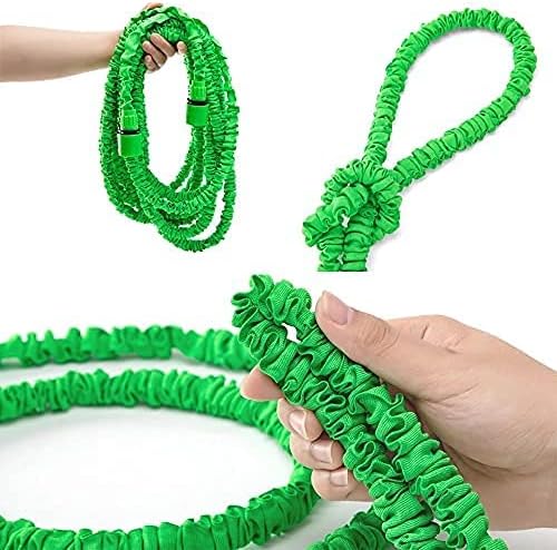 Expanding Hose pipe Garden Water Spray Gun Flexible Stretch Hosepipe 30m 100ft