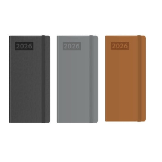 Diary 2026 Slim pocket leather look PU