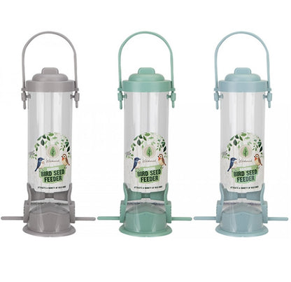 Green Hanging Bird Seed & Nut Feeder Pk2