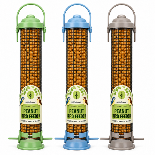 PMS Large Hanging Peanut Bird Feeder Blue 35Cm