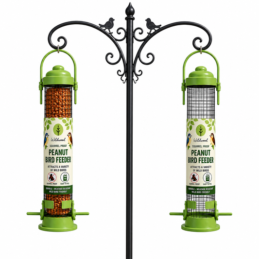 PMS Large Hanging Peanut Bird Feeder Blue 35Cm