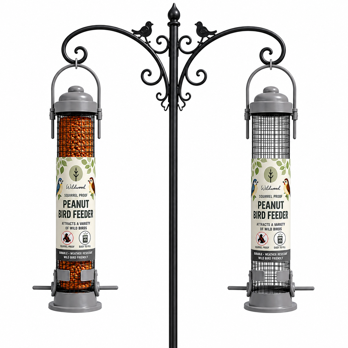 PMS Large Hanging Peanut Bird Feeder Blue 35Cm