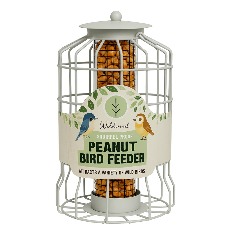 PMS Large Metal Squirrel Proof Peanut Bird Feeder