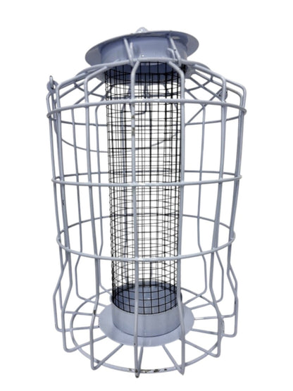 Large Metal Squirrel Proof Peanut Bird Feeder Green