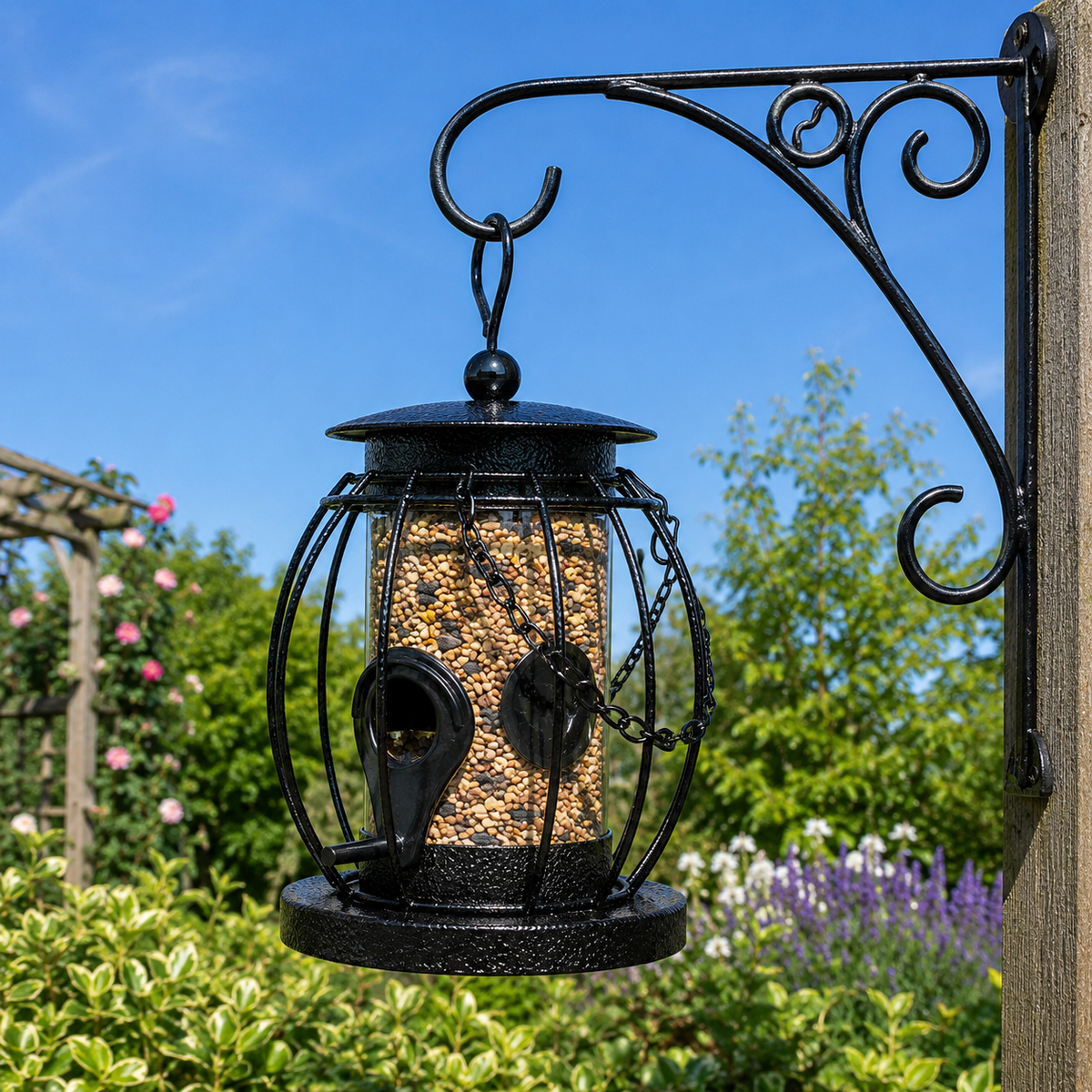 PMS Ornate Metal Squirrel Proof Bird Feeder