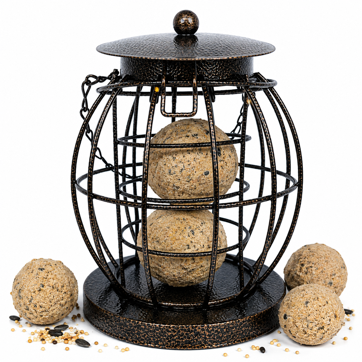 PMS Ornate Metal Squirrel Proof Bird Feeder