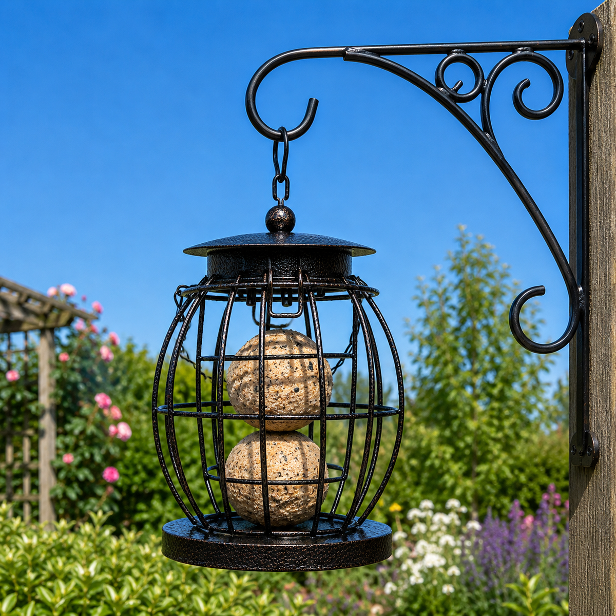 PMS Ornate Metal Squirrel Proof Bird Feeder