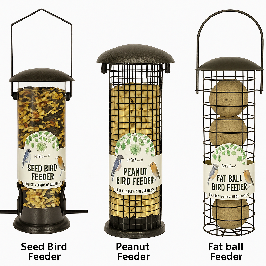 wildwood Bird Feeder Hammered Effect 23cm