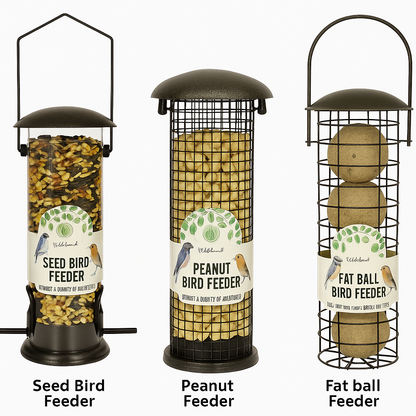 wildwood Bird Feeder Hammered Effect 23cm