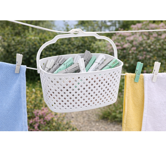 Hanging peg basket plastic