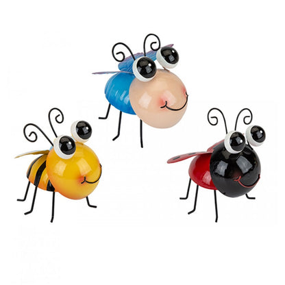 Jumbo 3d metal insect garden ornament pack of 3