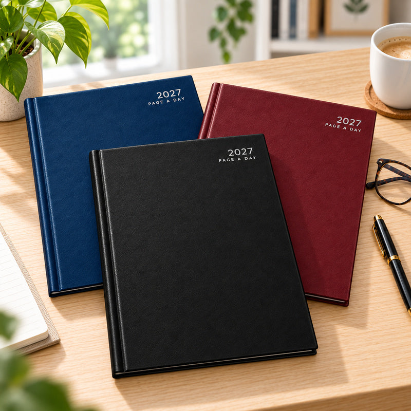2027 Diary A4 Week to View Hardback