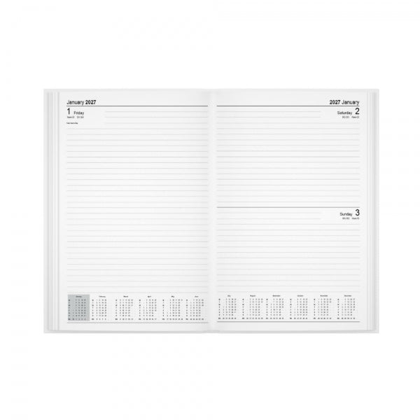 2027 Diary A4 Page a Day Hardback Colours