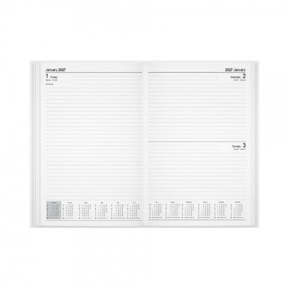 2027 Diary A4 Page a Day Hardback Colours