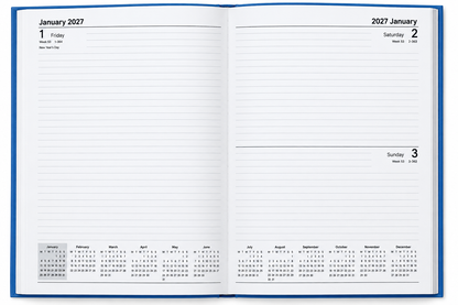 2027 Diary A5 Page a Day Hardback Colours