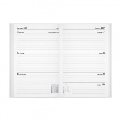2027 Diary A5 Week To View Hardback Colours