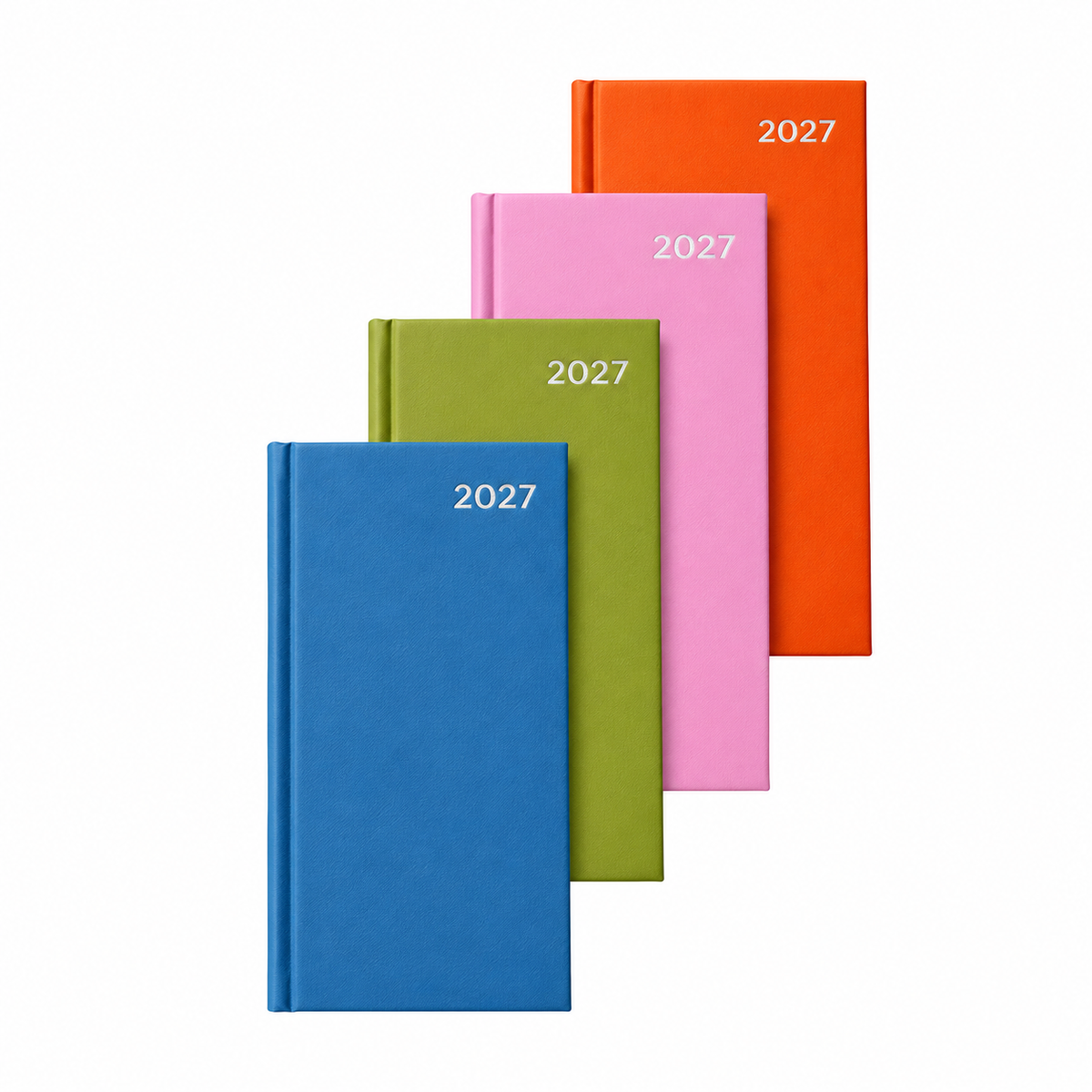 2027 Diary Slim Pocket Week To View Hardback Colours