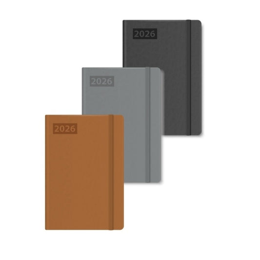 Diary 2026 leather look PU A5