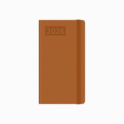 Diary 2026 Slim pocket leather look PU
