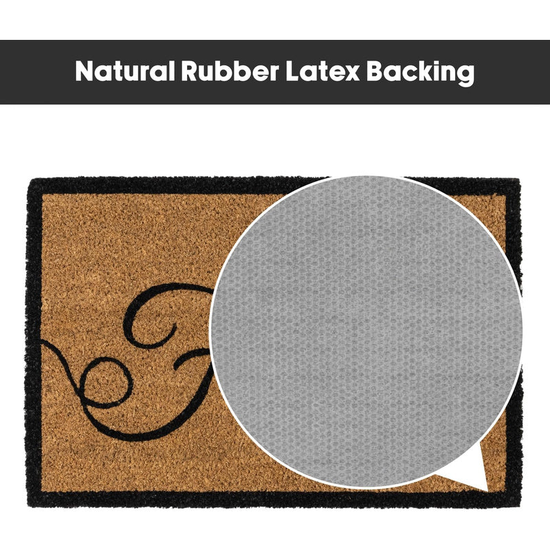 JVL Door Mat Irish Gaelic Failte Coir Natural 40 x 60 cm