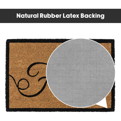 JVL Door Mat Irish Gaelic Failte Coir Natural 40 x 60 cm