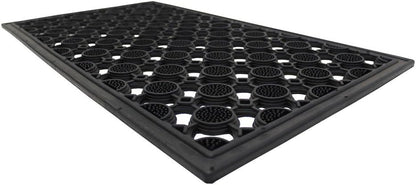 JVL Heavy Duty Rubber Elipse Circles Design Door Mat 40 X 70 Cm