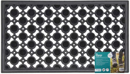 Heavy Duty Rubber Elipse Circles Design Door Mat  40 X 70 Cm