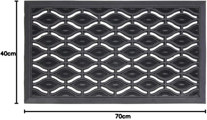Door Mat 40X70Cm Elipses Rubber Scraper