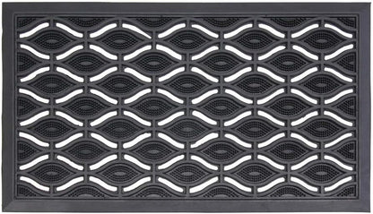JVL Door Mat Elipses Rubber Scraper 40X70Cm