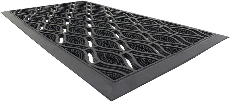 JVL Door Mat Elipses Rubber Scraper 40X70Cm