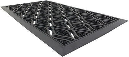 JVL Door Mat Elipses Rubber Scraper 40X70Cm