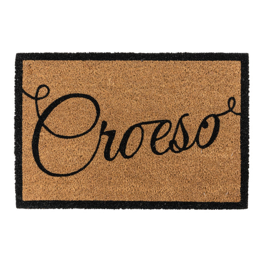 JVL Door Mat Croesco Coir Welsh/Cymru Welcome Greeting 40 x 60 cm